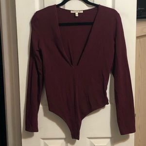 Burgundy Express Bodysuit.